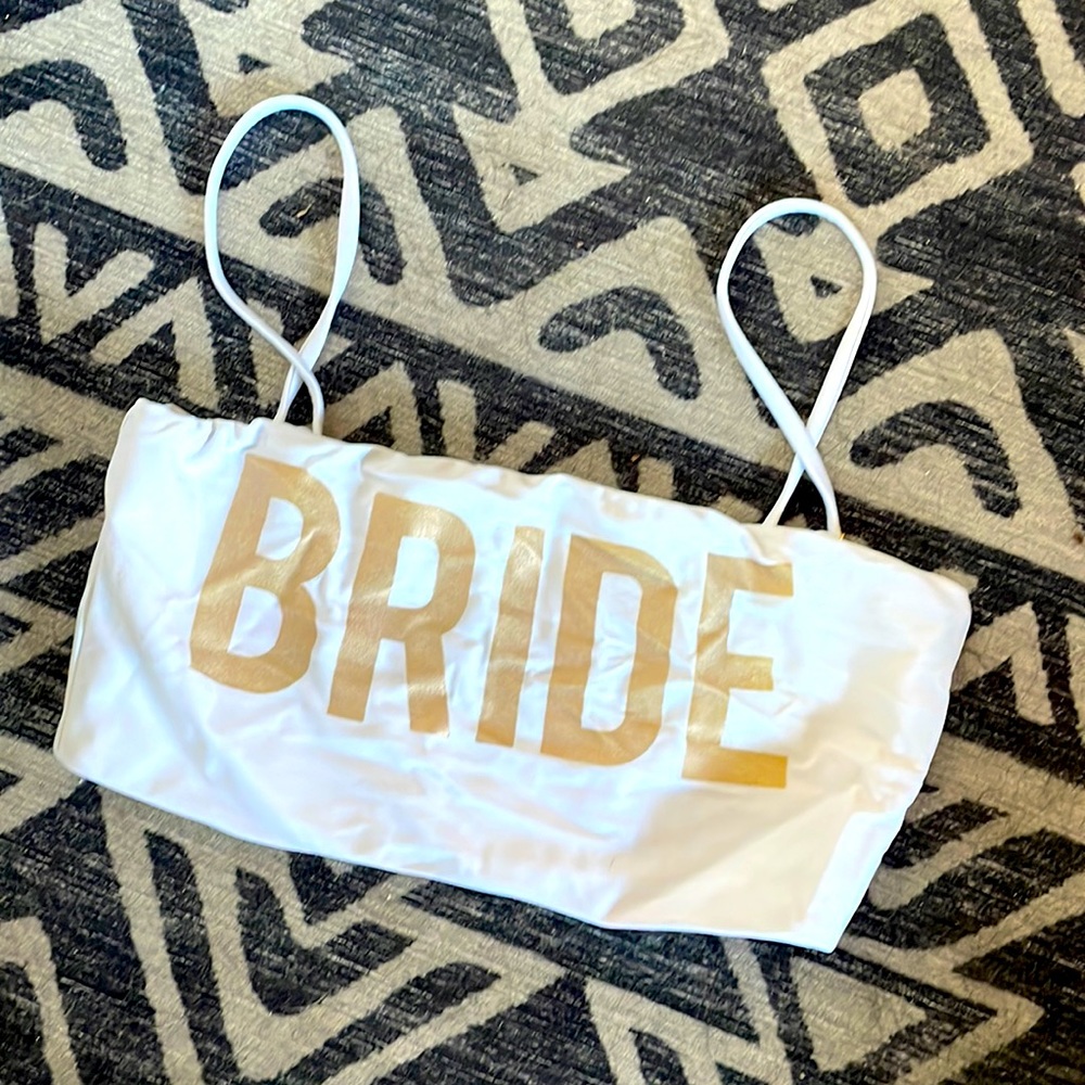 Mumu bride swim top